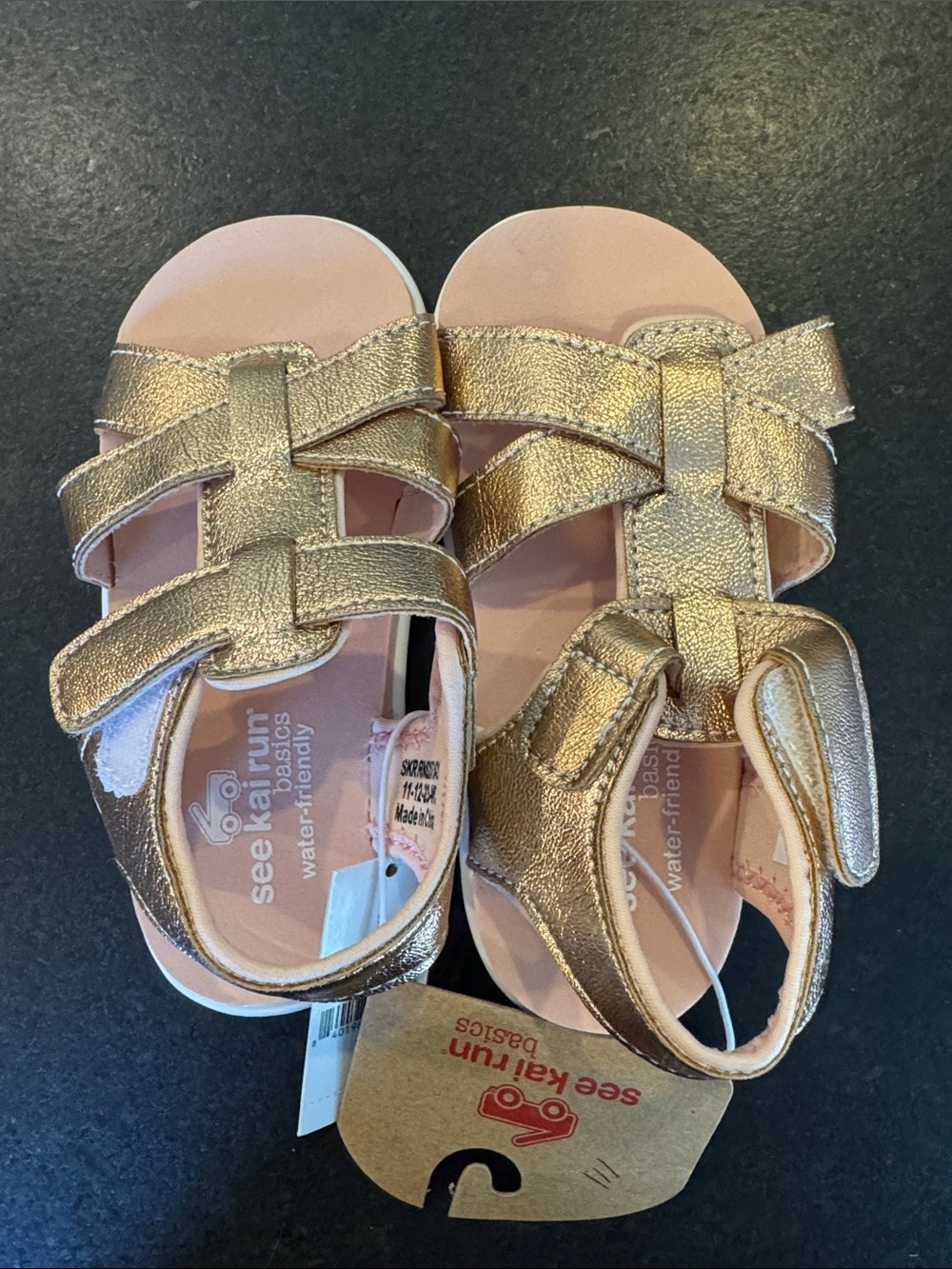 NWT See Kai Run Rose Gold Sandals 9C